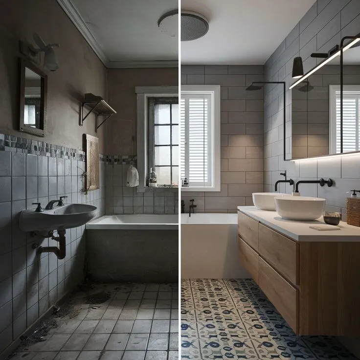 25 Stunning Before & After Bathroom Revamps