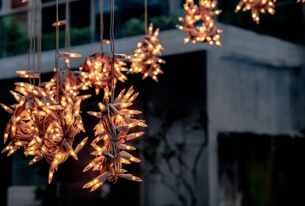 a group of gold and silver ornaments